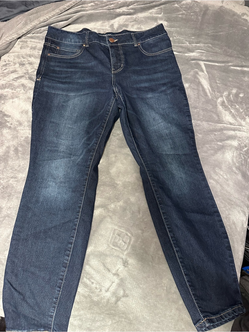 Maurices Dark Blue Straight Leg Stretch Jeans